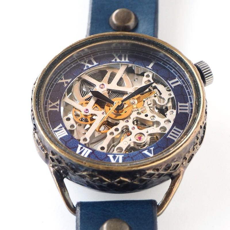 キノ KINO（キノ） 手作り腕時計 自動巻き 裏スケルトン メカニック
