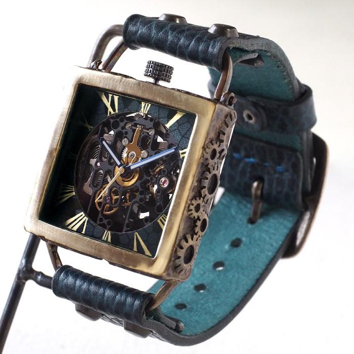 キノ KINO（キノ） 手作り腕時計 自動巻き 裏スケルトン メカニック