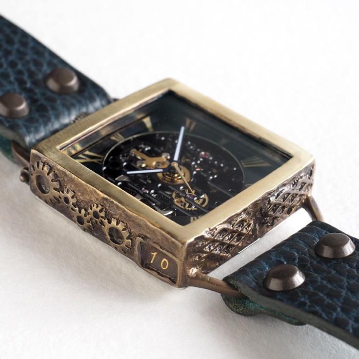 キノ KINO（キノ） 手作り腕時計 自動巻き 裏スケルトン メカニック
