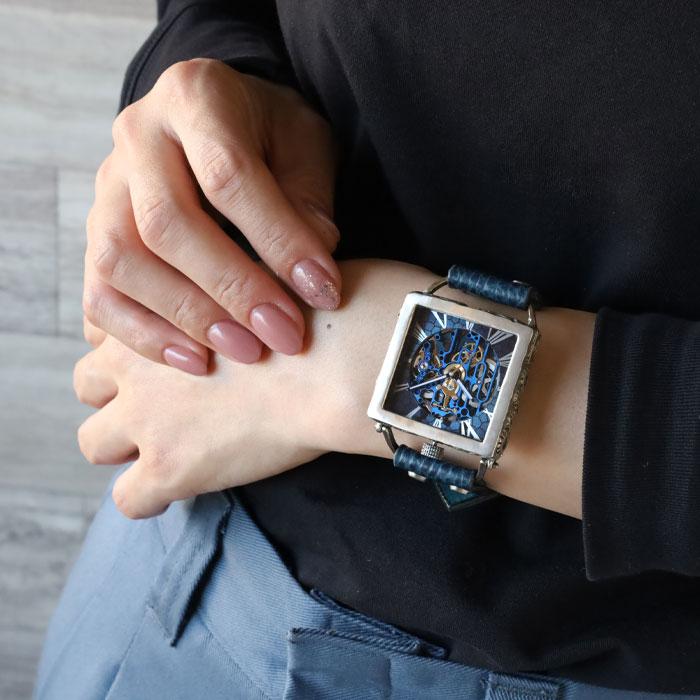 キノ KINO（キノ） 手作り 腕時計 自動巻き 裏スケルトン