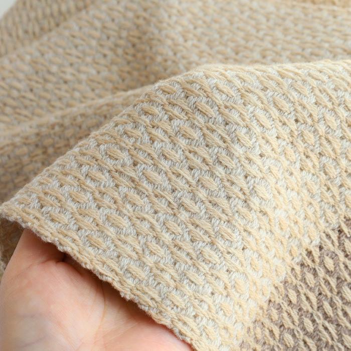 kobooriza 工房織座 ウール かわり織り グラスパターン マフラー