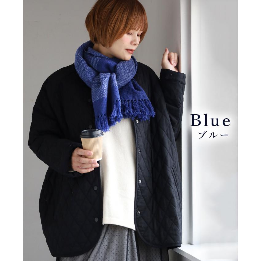 kobooriza 工房織座 ウール マフラー KAWARI ウィーブボーダー
