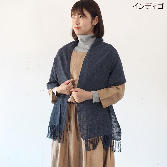 kobooriza−工房織座− ウール混 コットンスラブマフラー メンズ