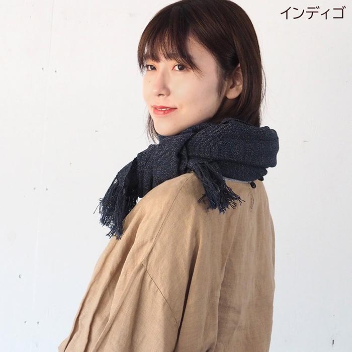 kobooriza−工房織座− ウール混 コットンスラブマフラー メンズ