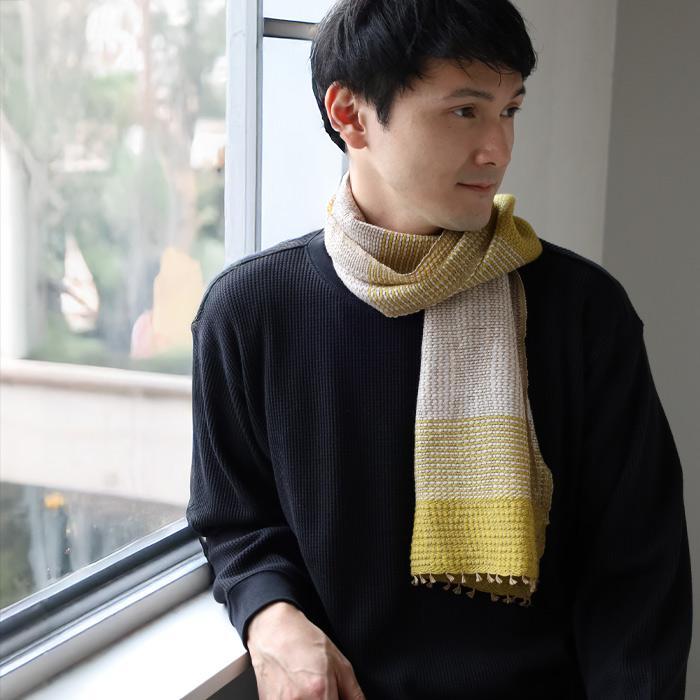 工房織座 kobooriza YURAGI ウール ショート マフラー 工房織座 kobooriza YURAGI ウール ショート マフラー