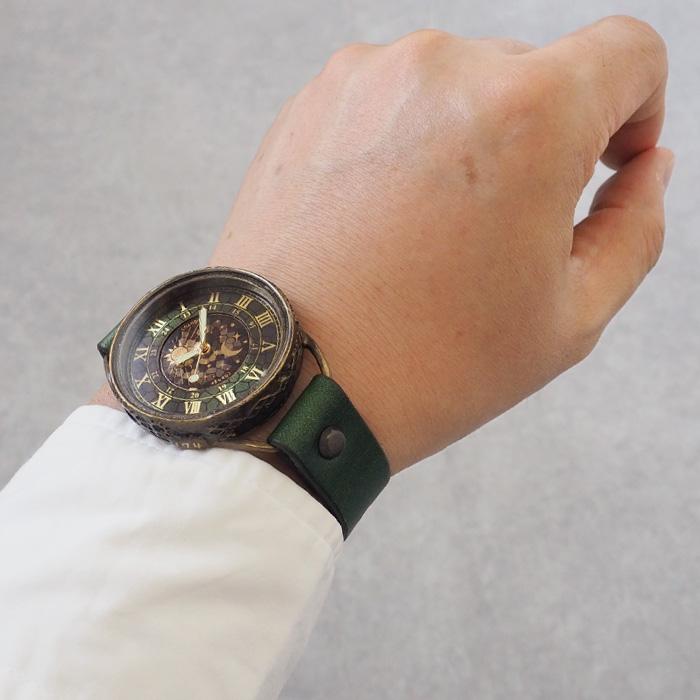 キノ KINO（キノ） 手作り腕時計 チェンジワールド SUN＆MOON グリーン