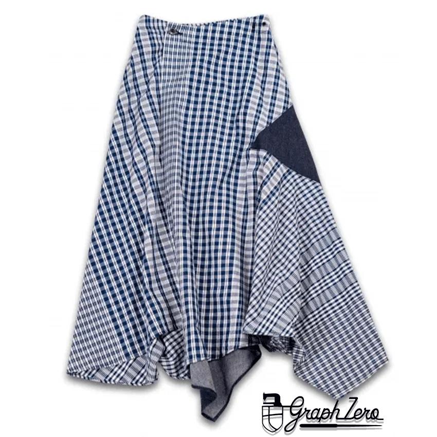 graphzero（グラフゼロ）デニムスカート graphzero graphzero(グラフゼロ) イレギュラーヘムラップ