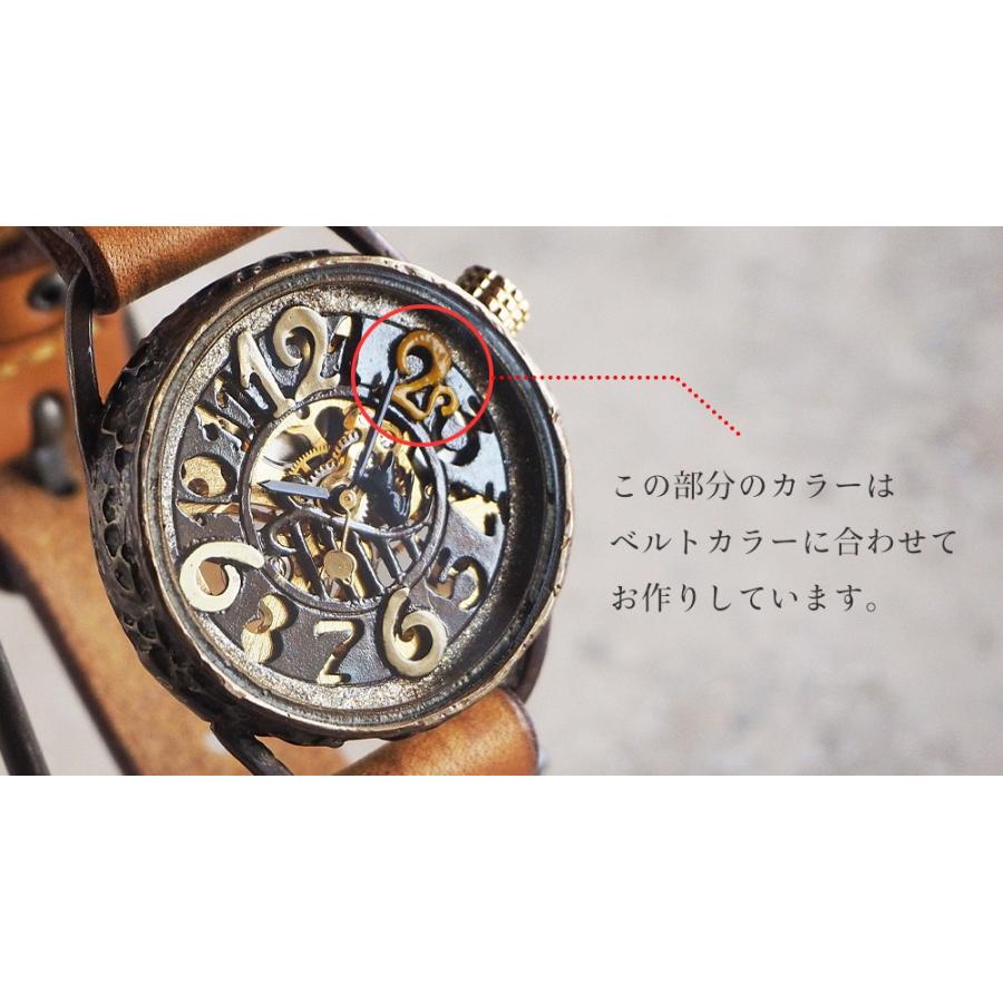 キノ KINO（キノ） 手作り腕時計 自動巻き 機械式 裏スケルトン