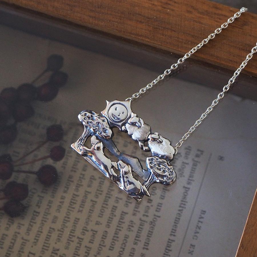 シルバーハンドメイドアクセサリー moge（モゲ） 手作りシルバーアクセサリー 羊雲とワンコ