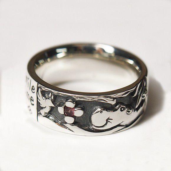 moge（モゲ） 手作りシルバーアクセサリー ラブレター ―小鳥とカバ