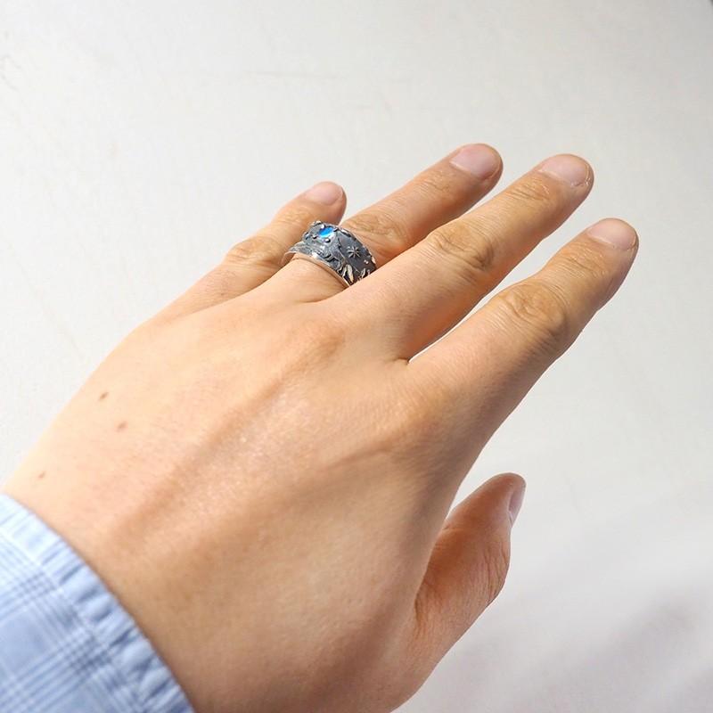 moge（モゲ） 手作りシルバーアクセサリー 蒼い月への咆哮 ー狼