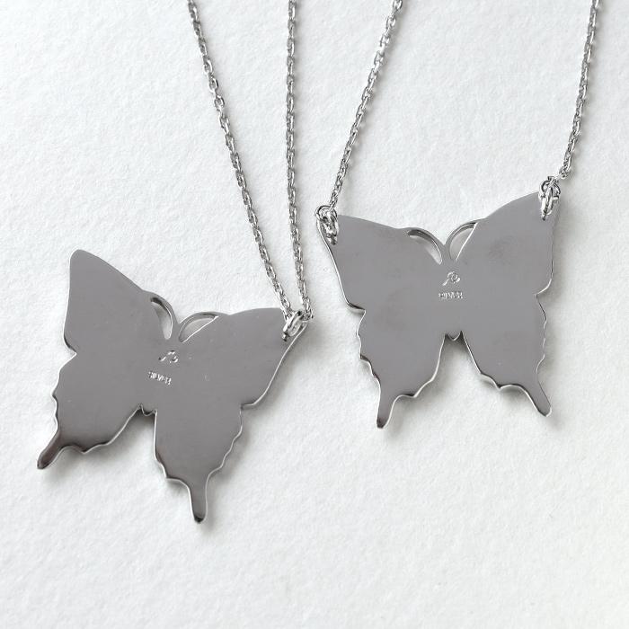 naturama(ナチュラマ) ブルーモルフォ蝶のネックレス シルバー L