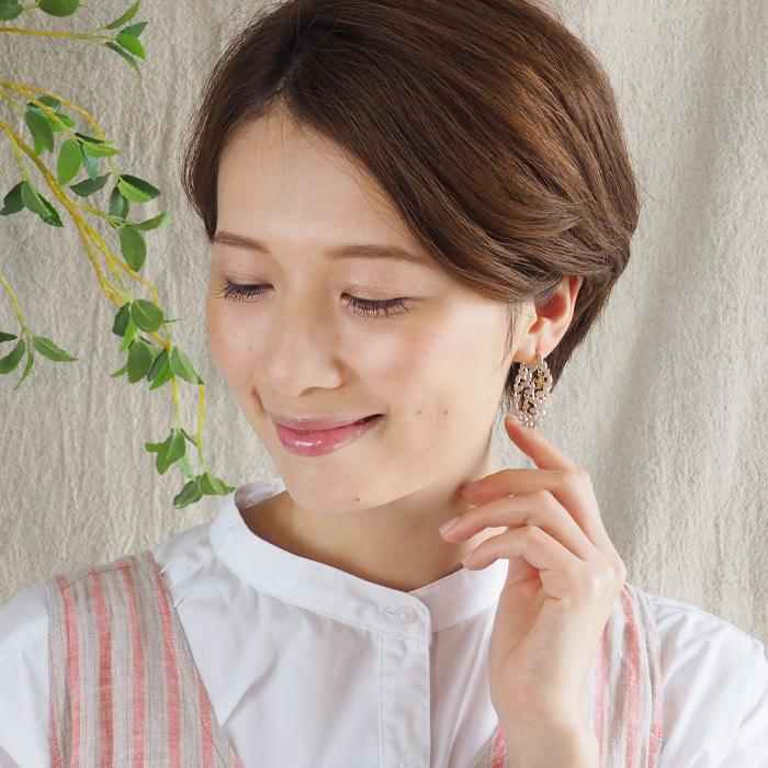 sasakihitomi(ササキヒトミ) 森のことりピアス シルバー925＆真鍮 両耳