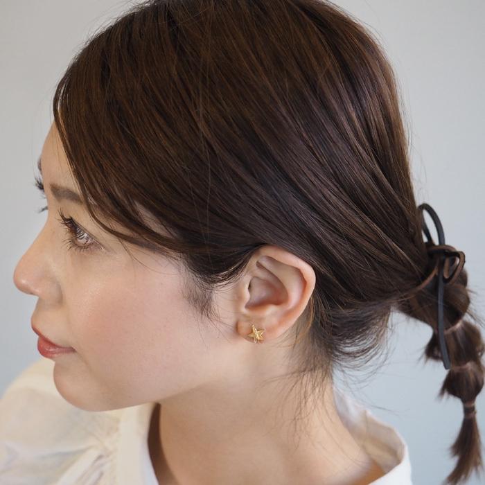sasakihitomi(ササキヒトミ) お星さまピアス 真鍮 18金コーティング 両