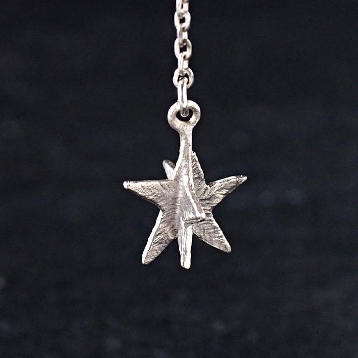 sasakihitomi(ササキヒトミ) 月と星のピアス 真鍮の月＆シルバーの星