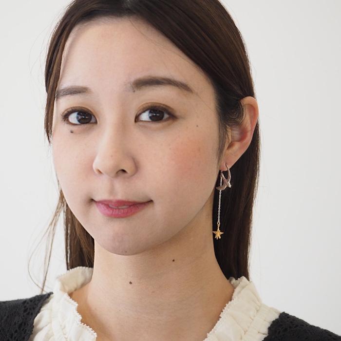 sasakihitomi(ササキヒトミ) つばめと星 ピアス 片耳 シルバー925＆