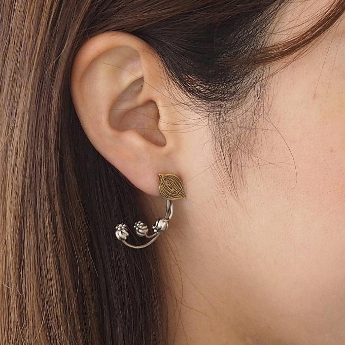 sasakihitomi アクセサリー作家・佐々木ひとみ すずらん ピアス 真鍮