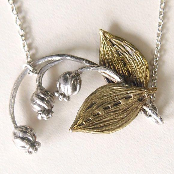 sasakihitomi(ササキヒトミ) すずらんネックレス 真鍮＆シルバー