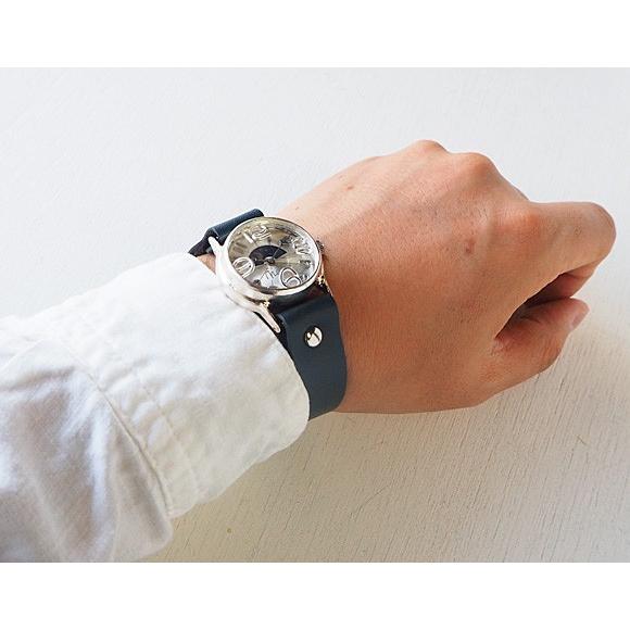 手作り腕時計 ハンドメイド 渡辺工房 On Time SUN&MOON シルバー