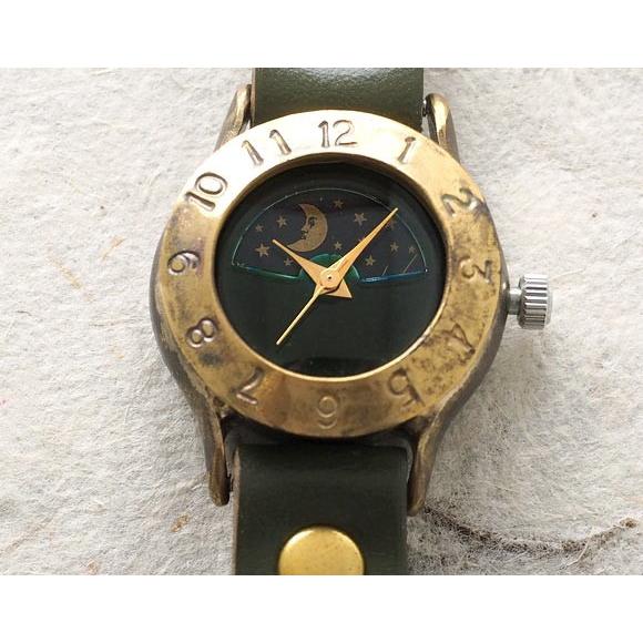 手作り腕時計 ハンドメイド 渡辺工房 レディースブラス シルバー数字