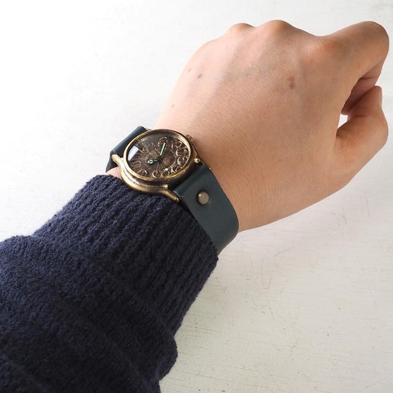 手作り腕時計 ハンドメイド 渡辺工房 “Plain-BC” 銅インデックス メンズブラス/メンズ レディース ユニセックス 男女兼用の画像