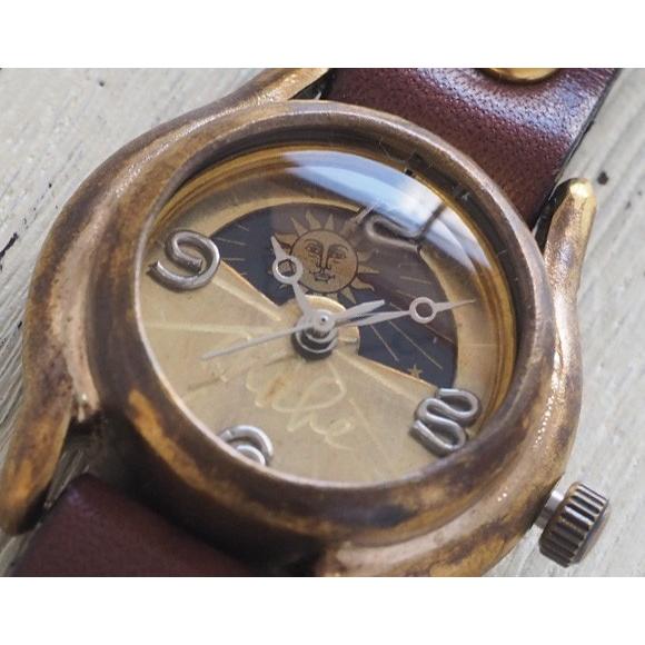 手作り腕時計 ハンドメイド 渡辺工房 レディースブラス シルバー数字