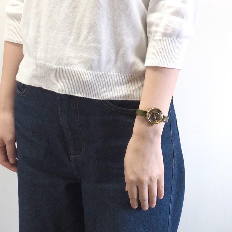 手作り腕時計 ハンドメイド 渡辺工房 “Crescent Moon-MB4” レディースブラス/レディース ハンドメイドウォッチ アンティーク レトロ カジュアルの画像