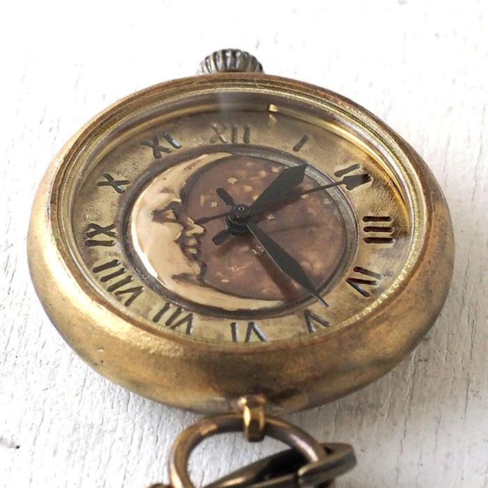 手作り懐中時計 ハンドメイド 渡辺工房 “Crescent Moon-MB” メンズ