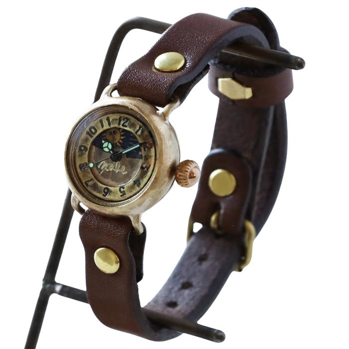 渡辺工房 手作り腕時計 “Robin-S&M” レディースブラス SUN＆MOON