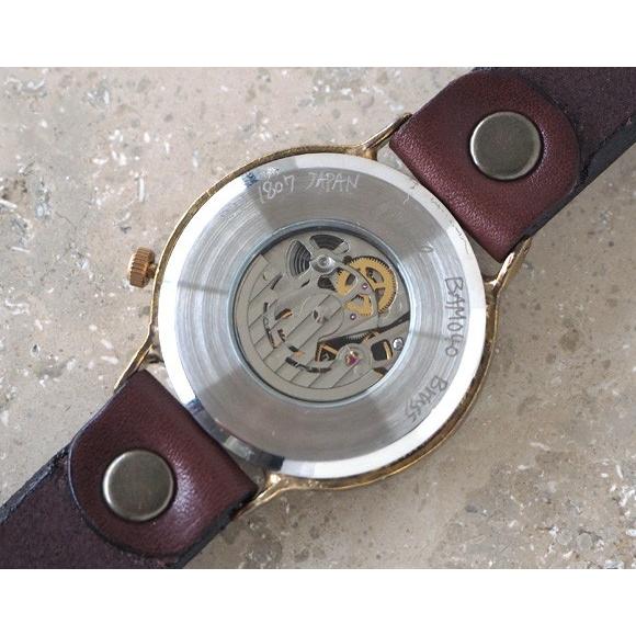 手作り腕時計 ハンドメイド 渡辺工房 自動巻き 裏スケルトン