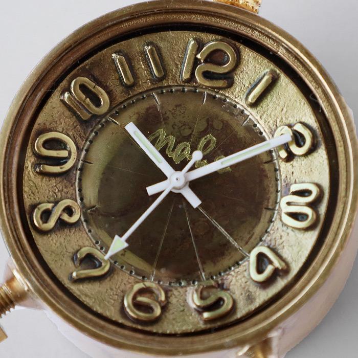 渡辺工房 手作り置き時計 “Brass Clock 35mm” クォーツ アラビア数字