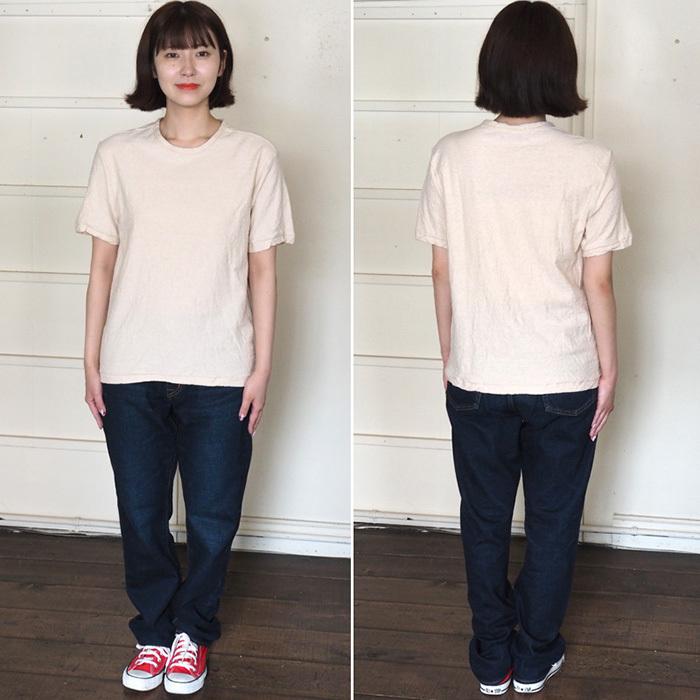 手染メ屋 吊り編み天竺 オーガニックコットン Tシャツ 半袖 染め無し