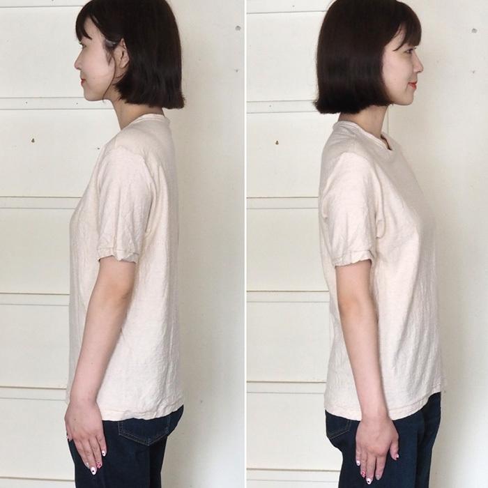 手染メ屋 吊り編み天竺 オーガニックコットン Tシャツ 半袖 染め無し