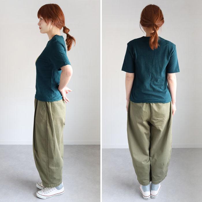 手染メ屋 手染め絞り・締め 吊オーガニックTシャツ 半袖 逆まる