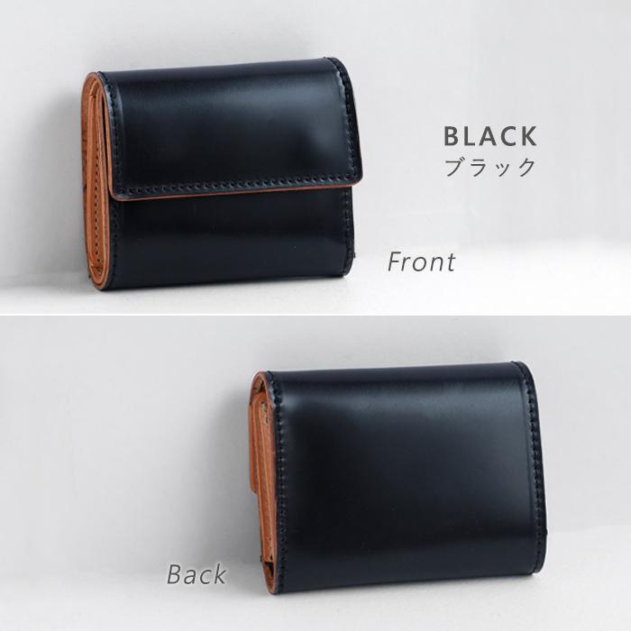RE.ACT（リアクト） Re-ACT コードバンレザー 三つ折り財布 (小銭入れ
