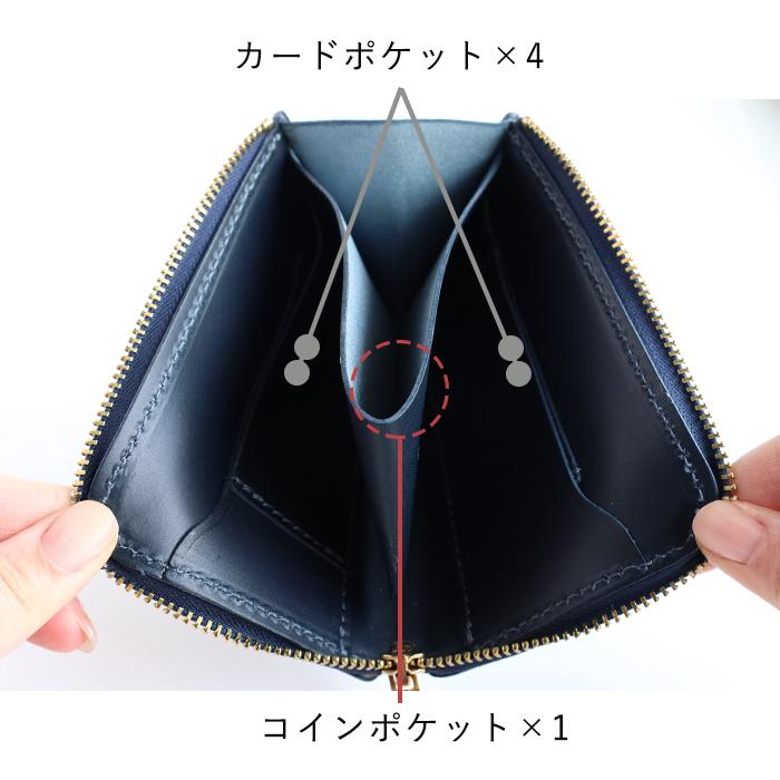 RE.ACT（リアクト） Re-ACT 大和藍染 L字 コンパクト スリム 財布