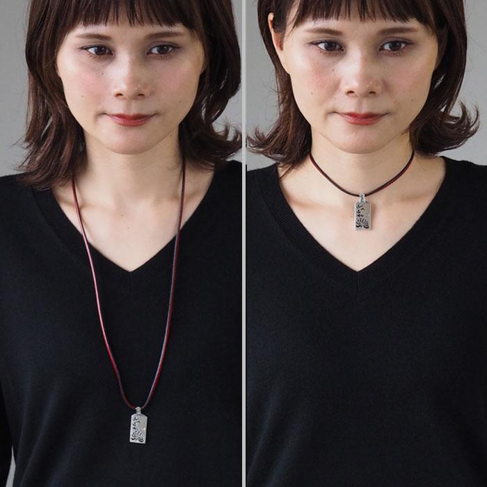 エス 和柄アクセサリー作家 三浦砂織 菊 ネックレス オーバーレイ