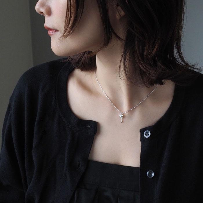 3種】エス 桜ネックレス シルバー925 石入り 桜1つタイプ レディース