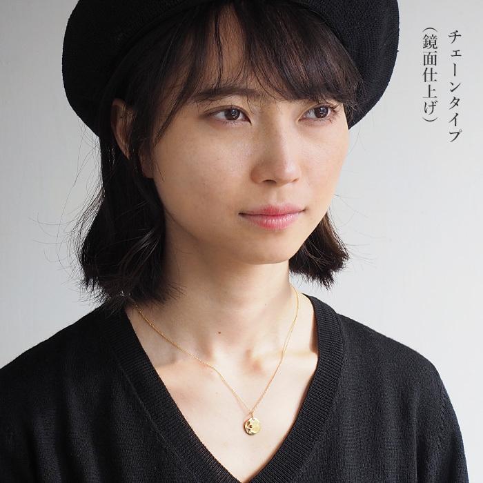 桜 コインネックレス リバーシブル 18金 イエローゴールド エス 三浦