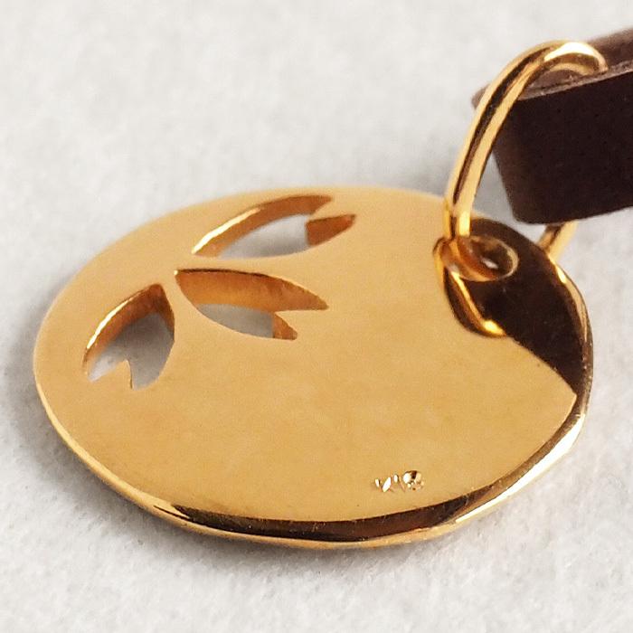 桜 コインネックレス リバーシブル 18金 イエローゴールド エス 三浦