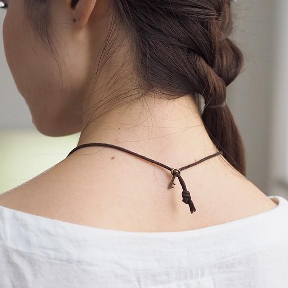 small right（スモールライト） ドアノブ タグネックレス 銅＆真鍮 革