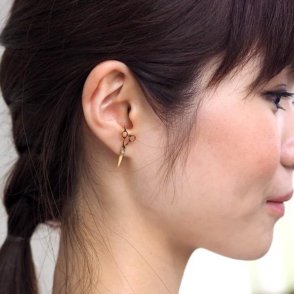 small right（スモールライト）美容師のためのハサミピアス ゴールド