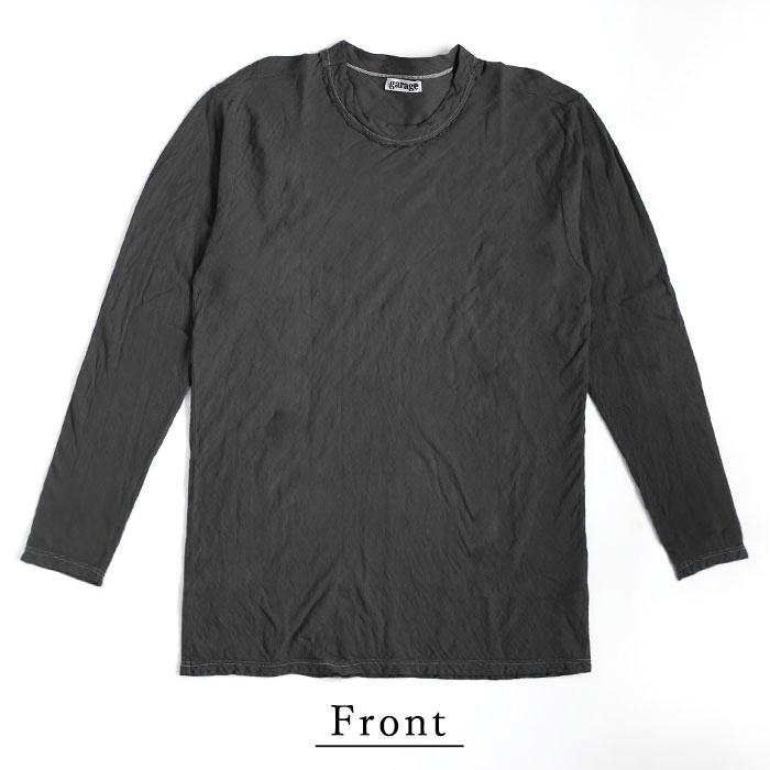 ガーゼ服工房 garage（ガラージ）ダブルガーゼ シンプルTシャツ 七分袖