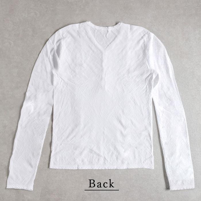ガーゼ服工房 garage（ガラージ）ダブルガーゼ Vネック前開きTシャツ