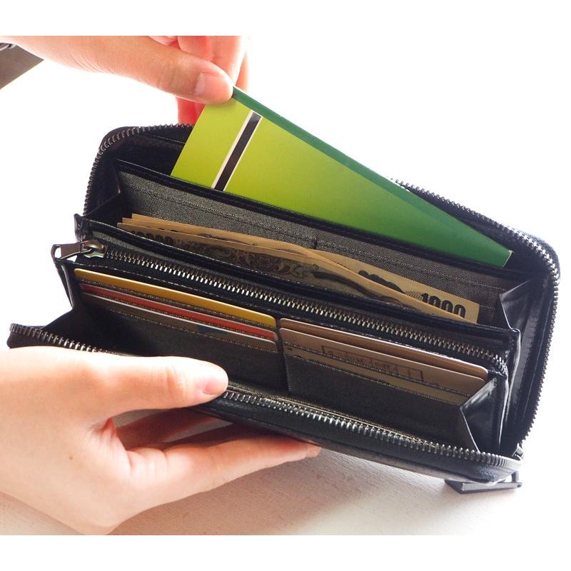 ZOO（ズー） イタリアンレザー 型押しドット柄 カラカルウォレット