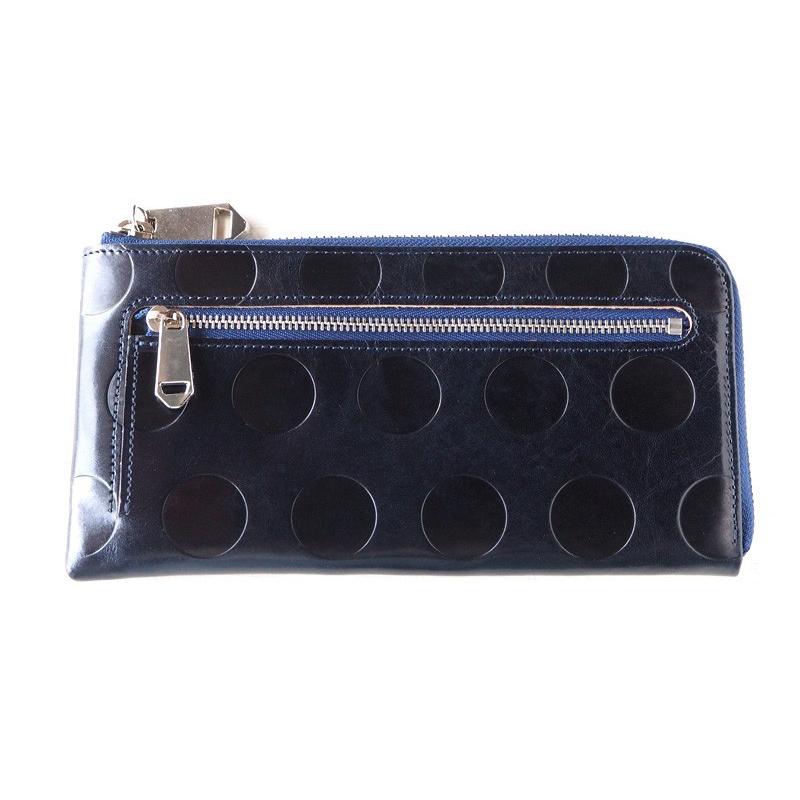 ZOO（ズー） イタリアン レザー 型押しドット柄 チーターウォレット L