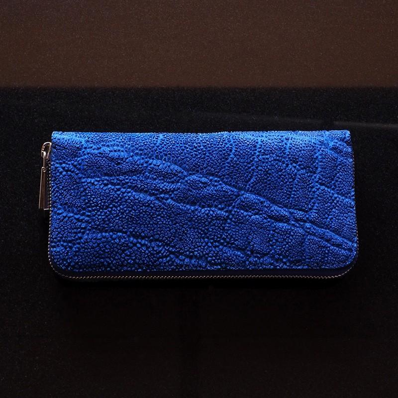 ZOO（ズー） 象の鼻の革 ラウンドファスナー 長財布 ロイヤルブルー