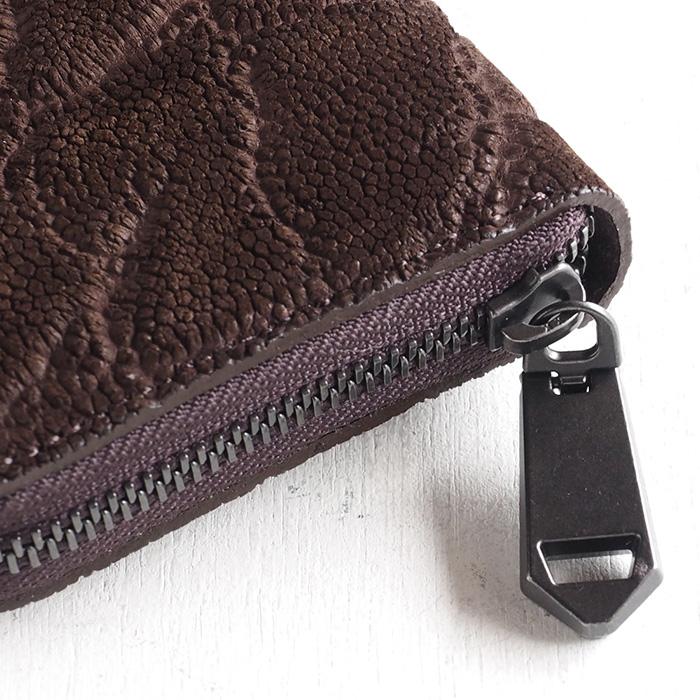 ZOO（ズー） 象の鼻の革 ラウンドファスナー 長財布 ブラウン ピューマ