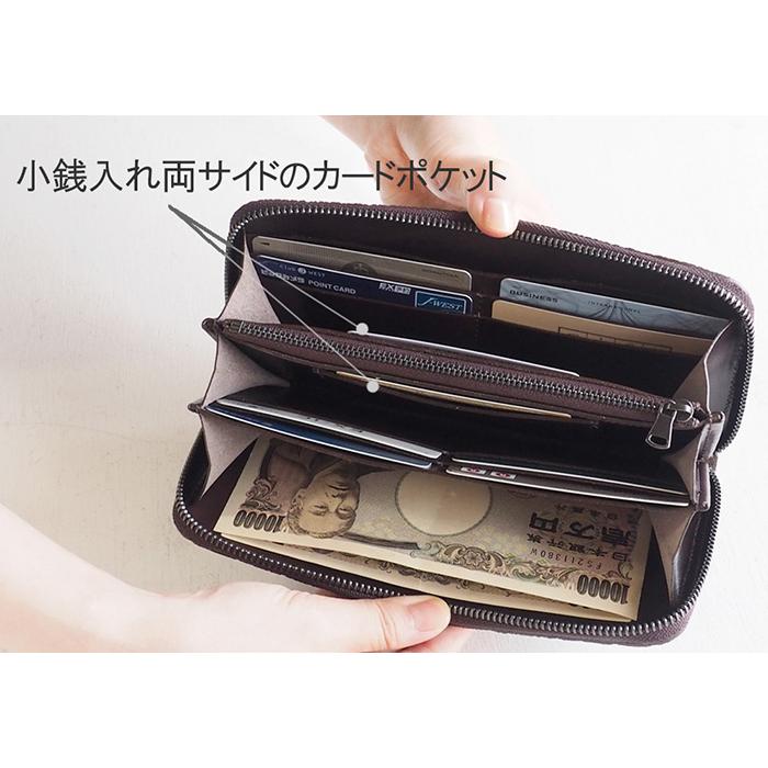 ZOO(ズー) 象の鼻の革 ラウンドファスナー 長財布 ブラウン ピューマウォレット20/メンズ レディース 男女兼用 財布 ウォレットの画像