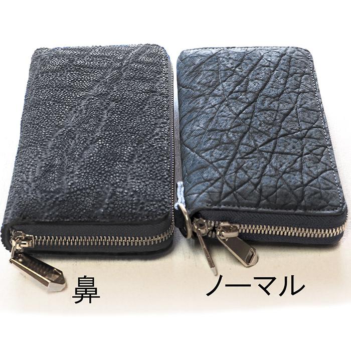 ZOO（ズー） 象の鼻の革 ラウンドファスナー 長財布 グレー ピューマ